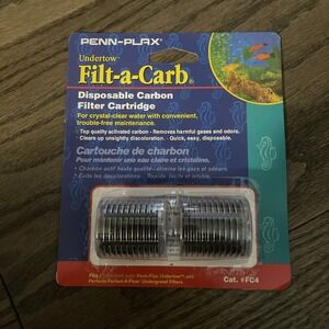 Penn-Plax FC4 Undertow Filt-A-Carb Disposable Carbon Filter 2-Pack of Cartridges